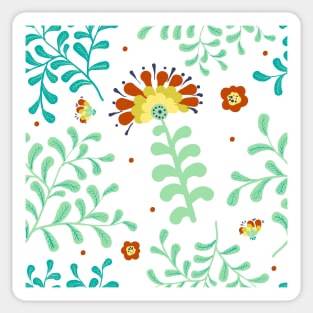 Elegance Seamless pattern with flowers Sticker